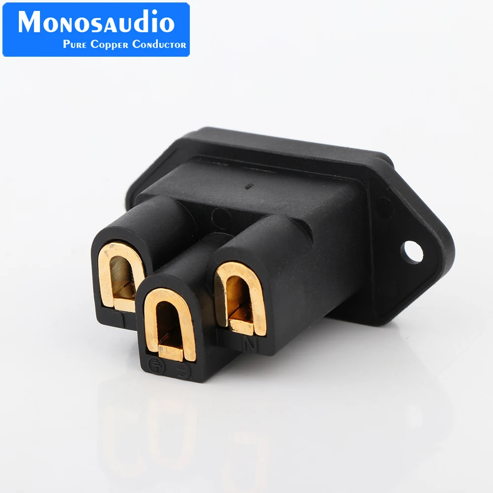 Monosaudio IB70 IEC-Steckdoseneinlass aus reinem Kupfer, AC-IEC-Einlass, vergoldete, lötfreie Steckdose, HiFi-Audio-Stromversorgung, IEC-Buchse – Detail 11