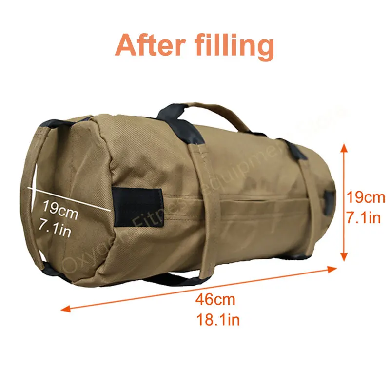 Weightlifting Power Bag 6 Handles With 4 Independent Small Bags Max 20KG Weight Bags Home Fitness Gym Supply Sandbag Heavy Duty