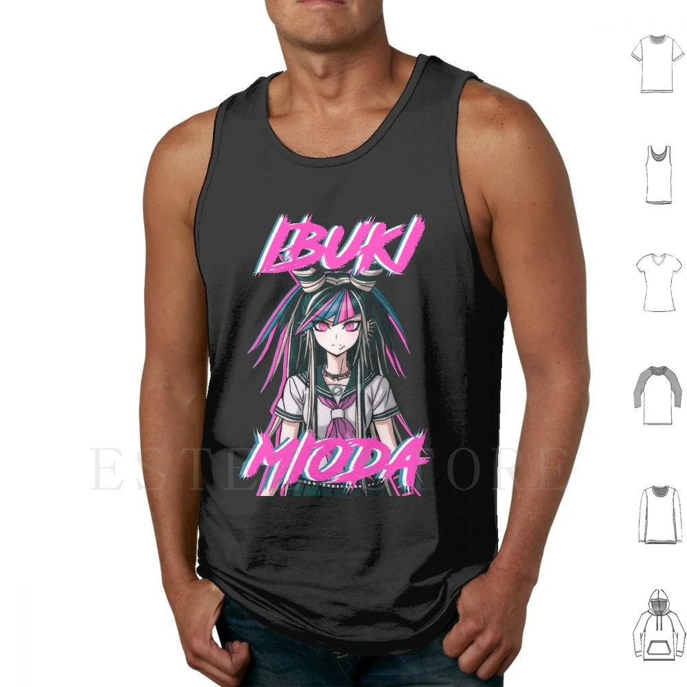 Ibuki Mioda Danganronpa 2 camisetas sin mangas chaleco Danganronpa 2 Dangan Ibuki Mioda Anime Manga juego videojuego Gamer Friki Adiós