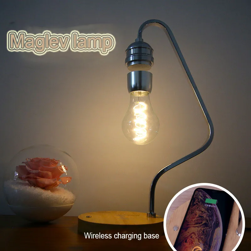 LED Reading Desk Lamp Study Maglev Lamp A Living Room Suspended Pendulum Practical Night Light In Bedroom Creative Desk Lamp