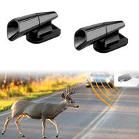 2Pcs Ultrasonic Animal Repeller Saving Wind Whistle Car Motorcycle Deer Warning Repeller Black Whistles