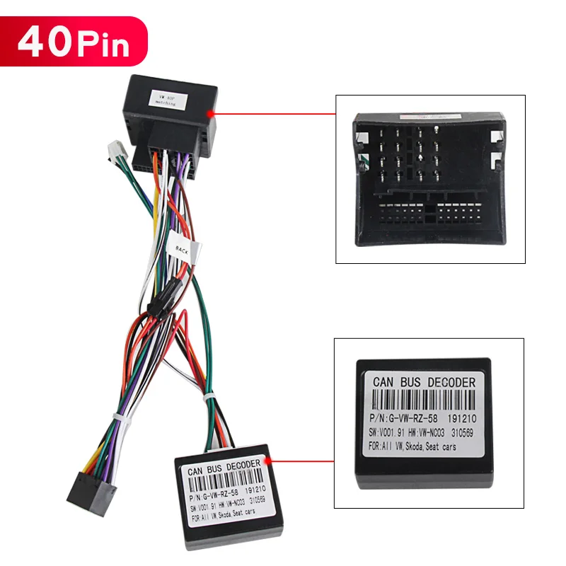 MEKEDE Android Media Player Navi Radio CANBUS BOX 16 pin Wire harness For Volkswagen Golf 5/6/Polo/Passat/Tiguan/Touran