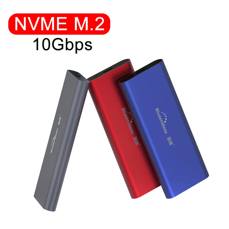 PCIE M.2 NVME GEN2 10Gbps SATA NGFF 6Gbps Case USB SSD Enclosure Type C USB 3.1 SSD Case NVME Hard Disk Enclosure HDD Case