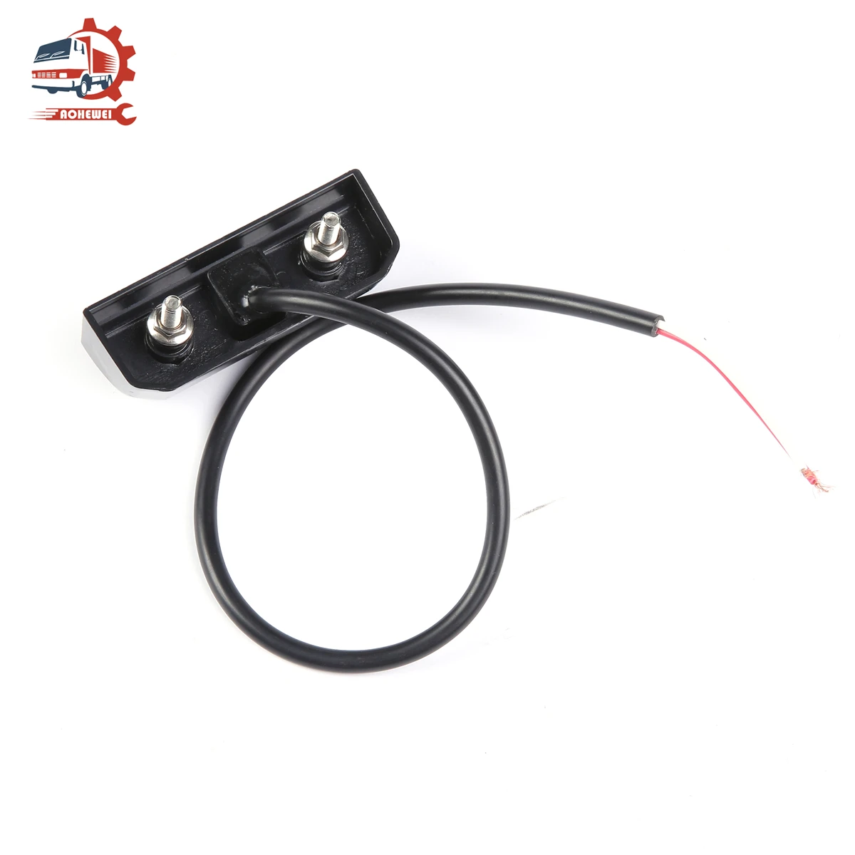 AOHEWEI 2x Waterproof 6 LEDs License Number Plate Lights Trailer Tail Number Rear Lamps 12-24V for Boat Truck Lorry Caravans
