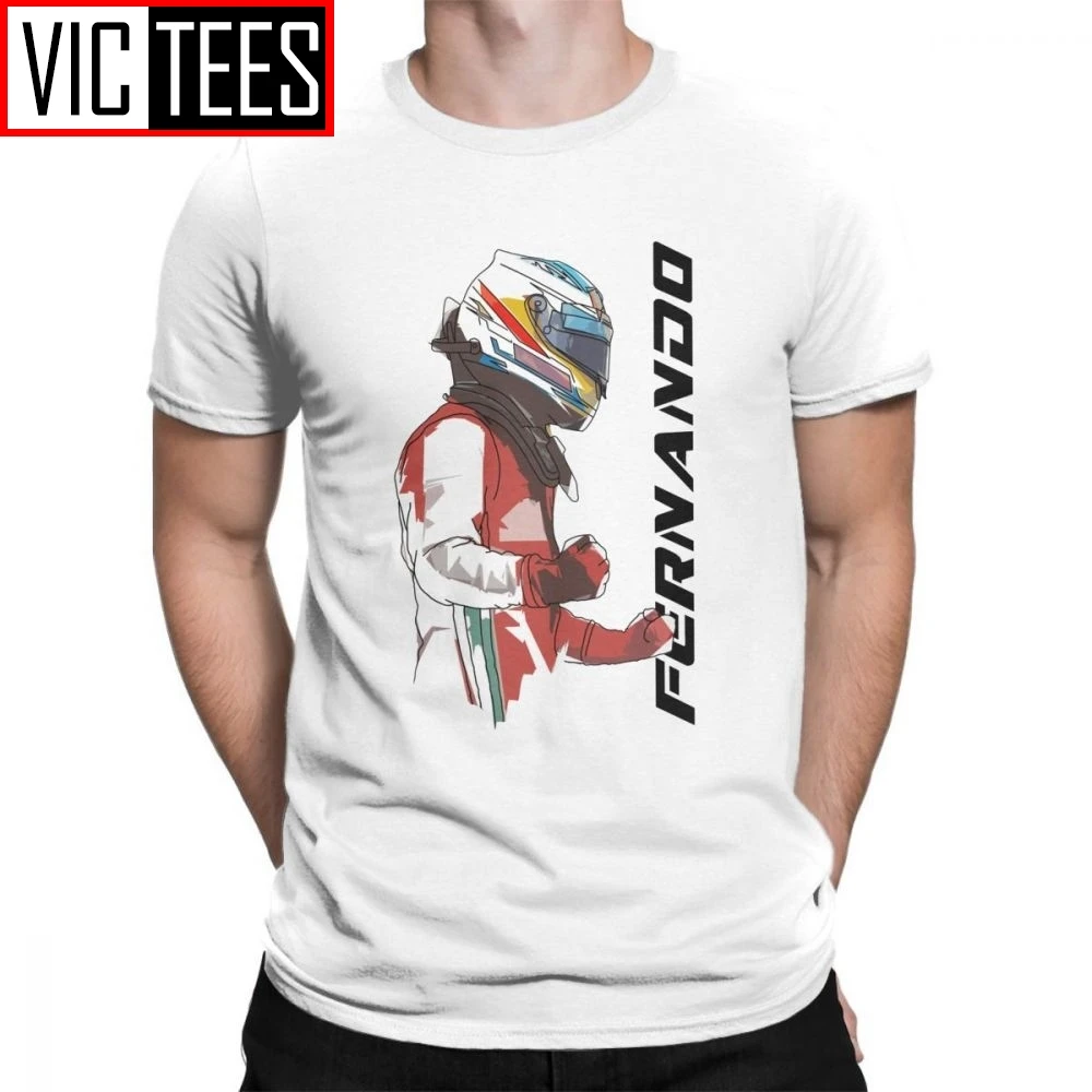 Fernando Alonso T-Shirt Clothing Short Sleeve Tops 100% Cotton Novelty Tees Big Size T Shirt for Men