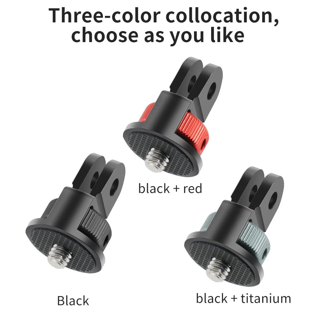 Universal 1/4 Schraube Konverter Halterung Mini Stativ Adapter 360 Schwenkbar mit M5 Rändelschraube für Gopro Hero Insta360 DJI Action Kamera – Detail 12