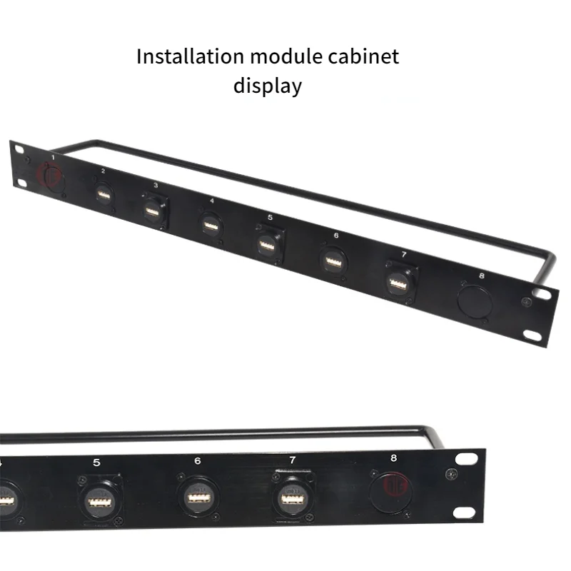 6-position blank jumper board D socket 1U6-hole Cannon block RCA XLR HDMI cabinet 19-inch 86 panel A6 1U equipment cabinet