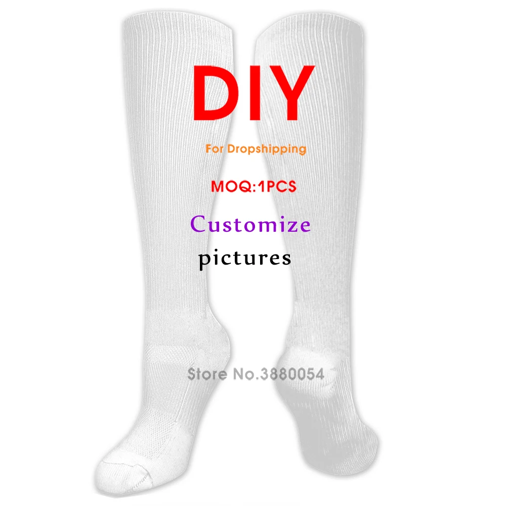 Noisydesigns – chaussettes longues personnalisées pour hommes et femmes, Logo imprimé en 3D, mode décontractée, chaud, pour le printemps et l'hiver, pour toute la famille