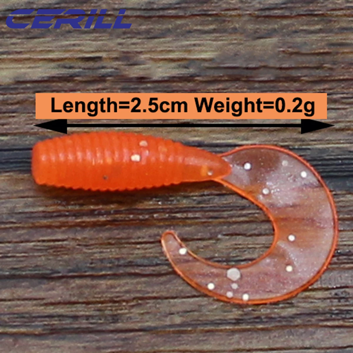 Lot 50 Cerill 25mm Volume Tail Grub Bait Jigging Wobbler Soft Fishing Lure Silicone Artificial Carp Bass Swimbait Accessories