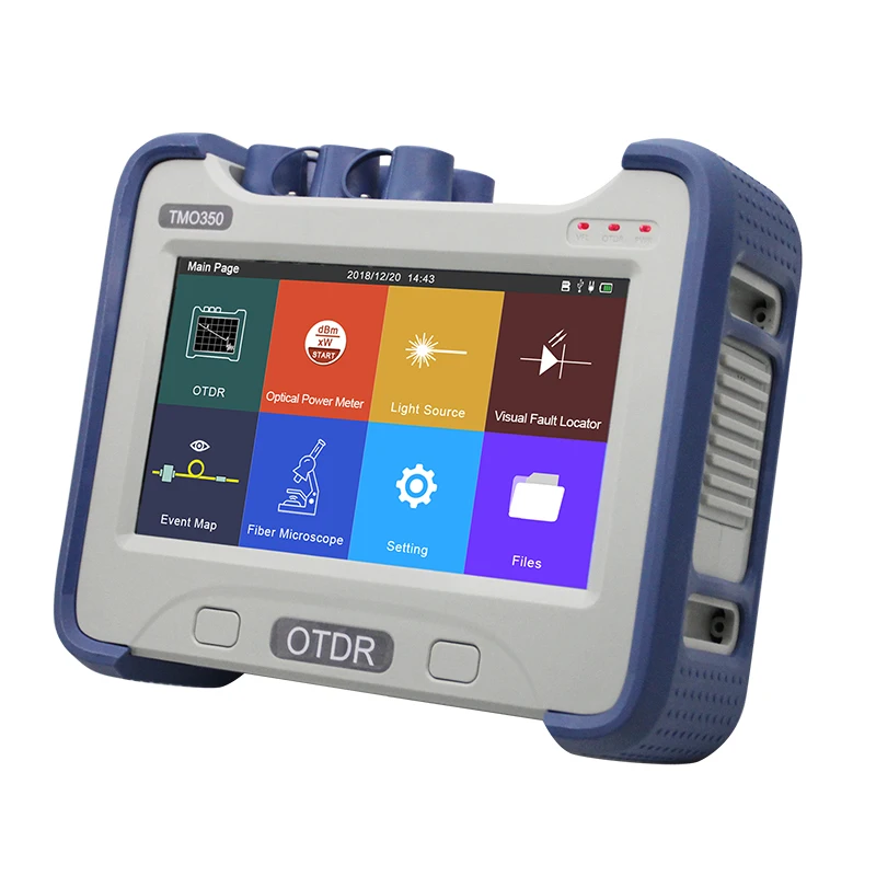 

OTDR-Handheld Touch Screen Optical Time, OTDR -1310-1550nm, 32, 30dB, OPM Input, Touchscreen, Optical Reflectometer