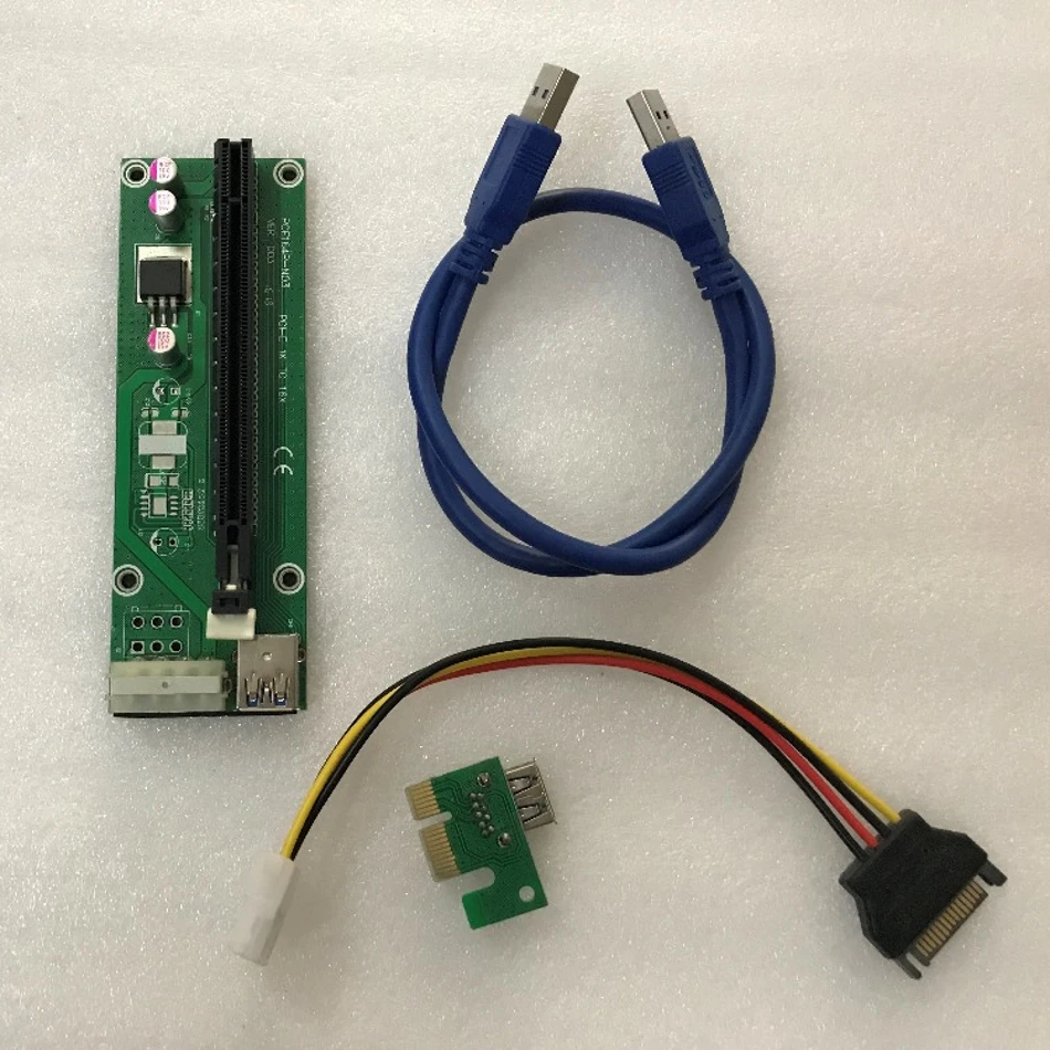 ETH ETC ETN ZCASH XMR mineur câble d'extension de câble USB3.0 PCI-E le riser de 60cm pour les cartes GPU R9 380 RX 470 RX480 6