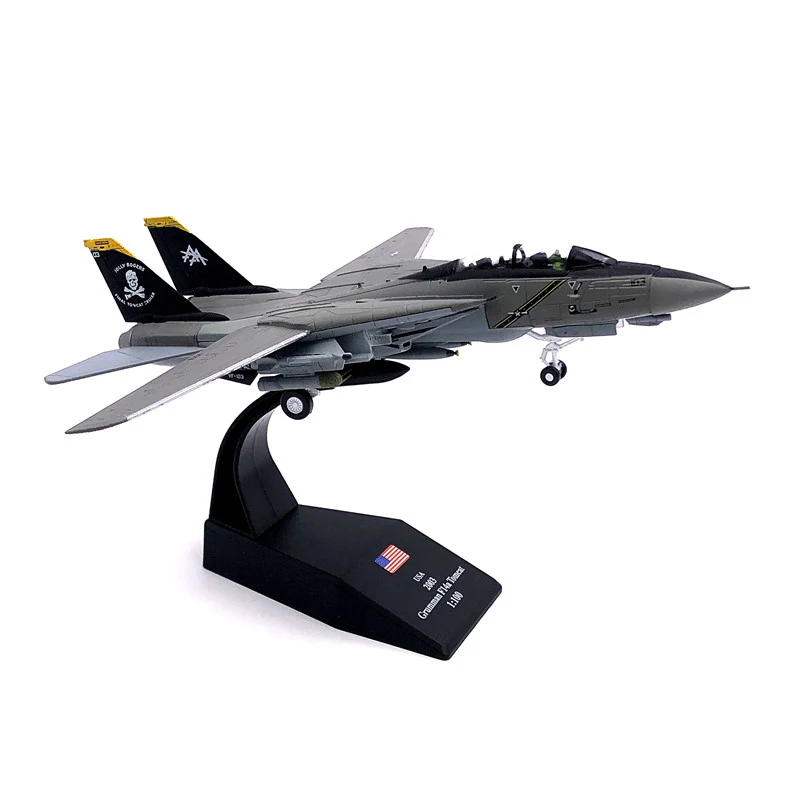 1/100 ölçekli abd F-14 Tomcat Jolly Roger filo vf103 Boeing askeri füze bombacı modeli uçak savaşçısı ordusu hava kuvvetleri döküm