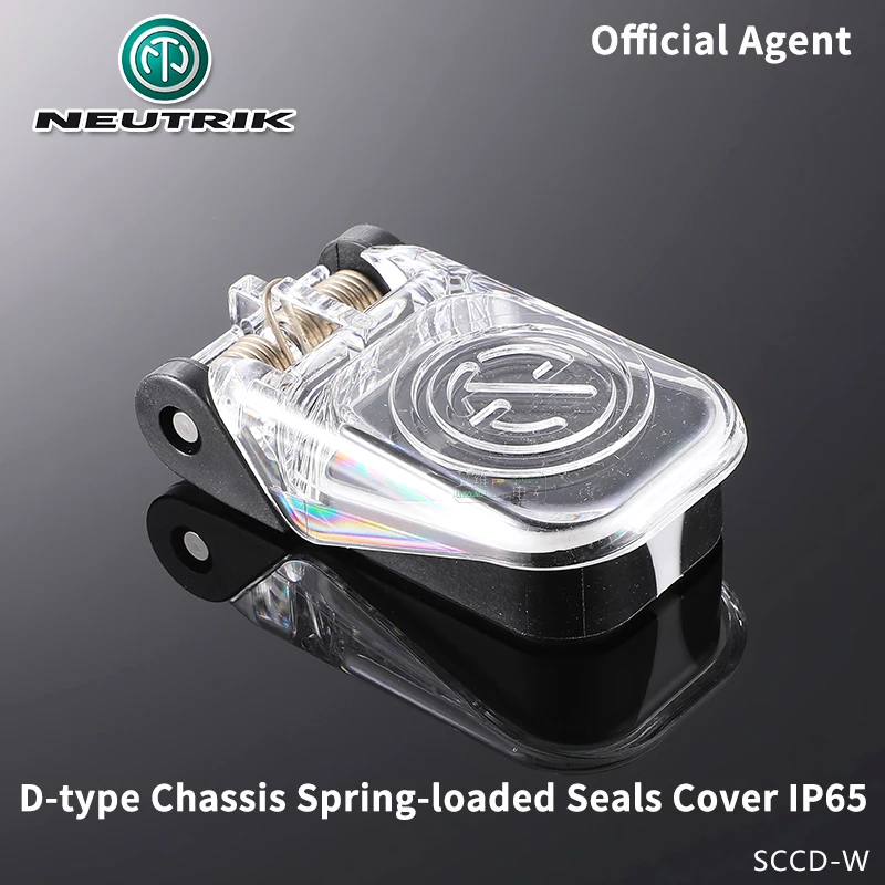 Neutrik D-type Chassis Spring-loaded Seals Cover SCCD-W Transparent IP65 XLR DSeries 1/4