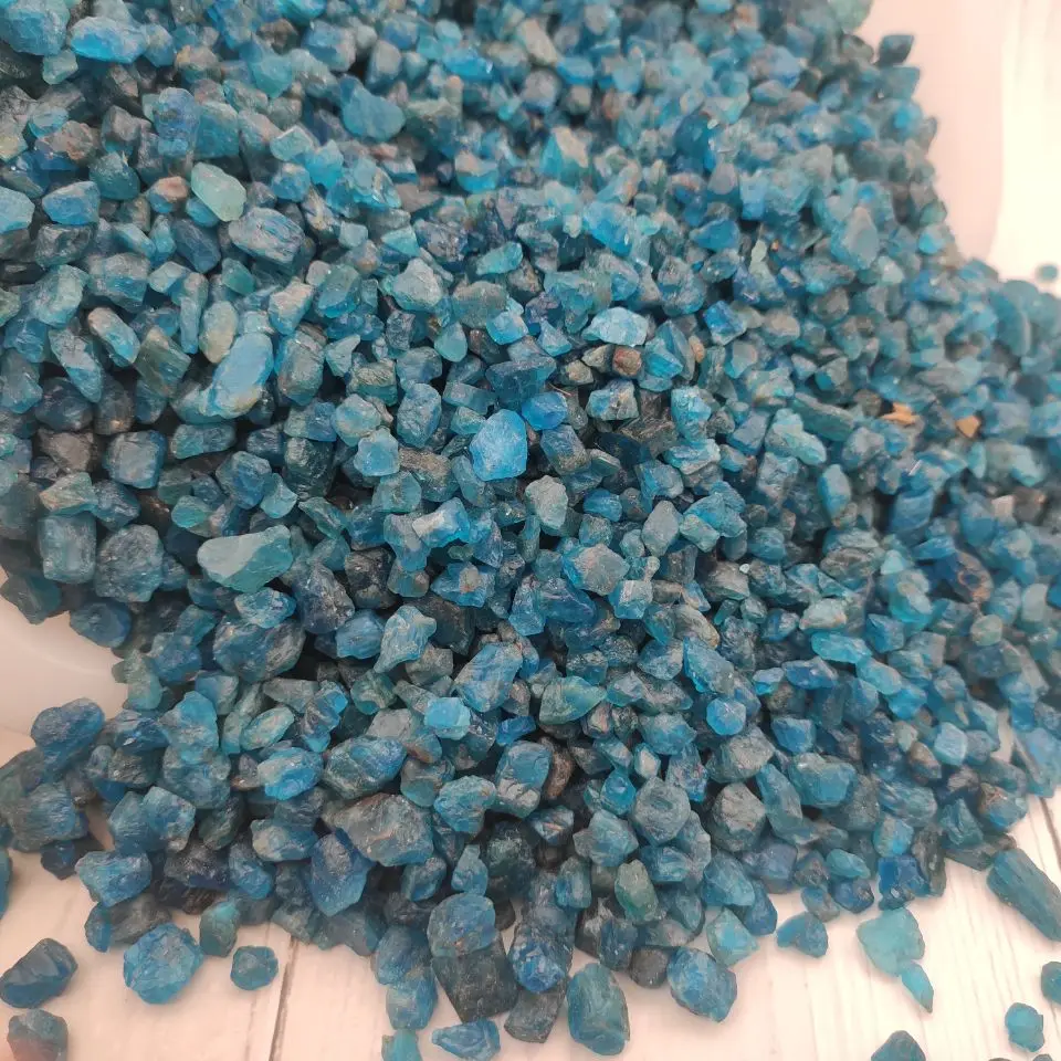 Natural Small size Raw Blue Apatite healing  Stones Crystal gravel Minerals and Stones Rough Gemstone