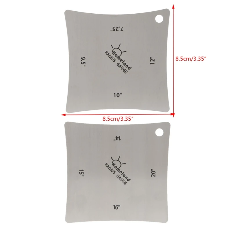 2pcs Guitar Radius Gauge Guitar Fretboard Measure Tool Accessory Parts