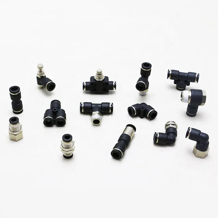 Pneumatic Fittings Pipe Connector Tube 4 5 14mm OD Hose Reducing 8 10 12mm PG PVG PEG PW PZAG Plastic Push In Air Quick Fitting