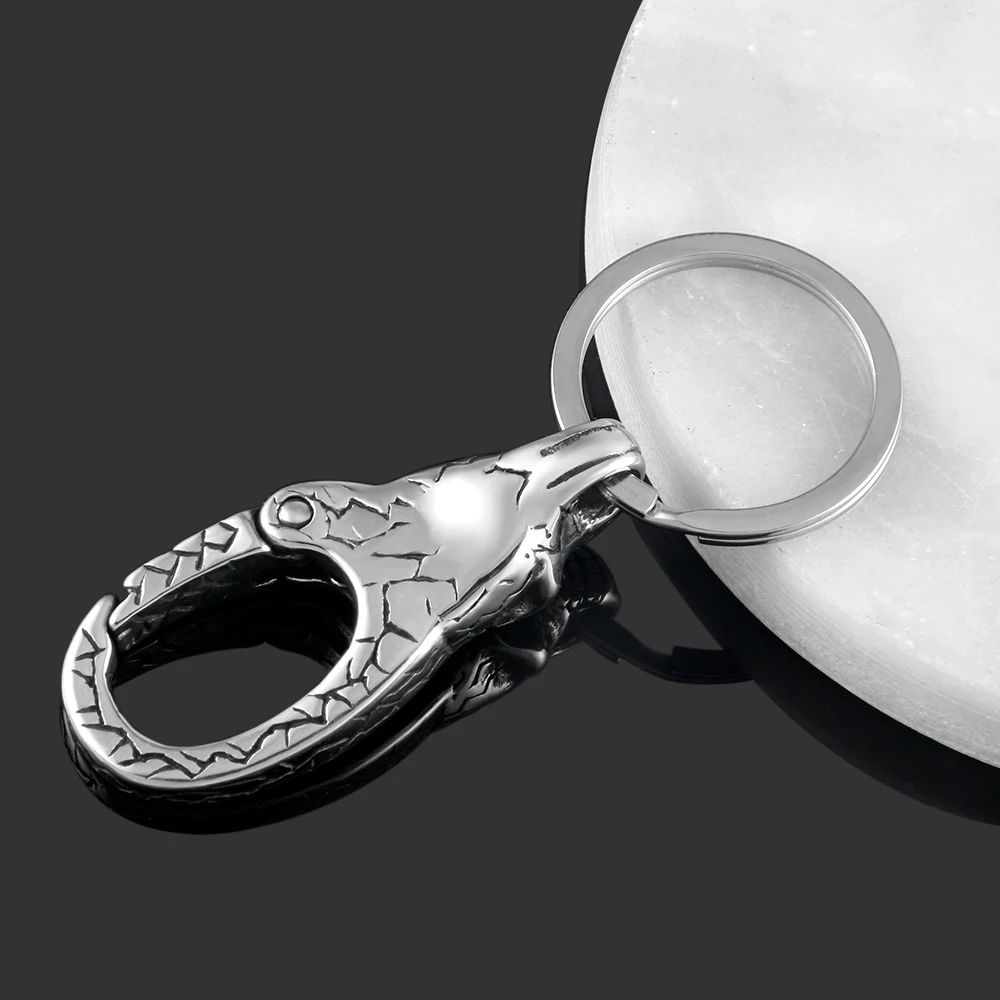 OMKAIMING 2021 Fashion 304 Stainless Steel Skull Style Keychain For Men Women Creative Key Holder Rings Portable Accessory