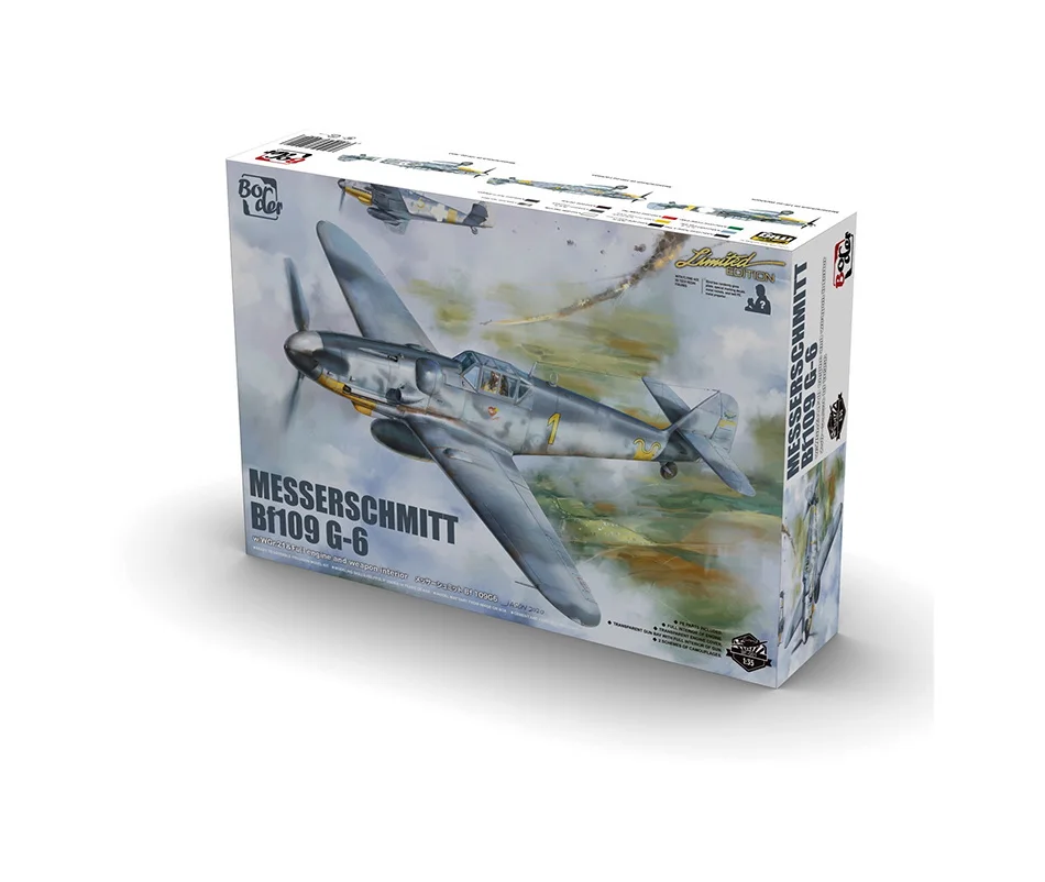 BORDER BF-001 1/35 Messerschmitt, Kit de modelos de BF109G-6, montaje