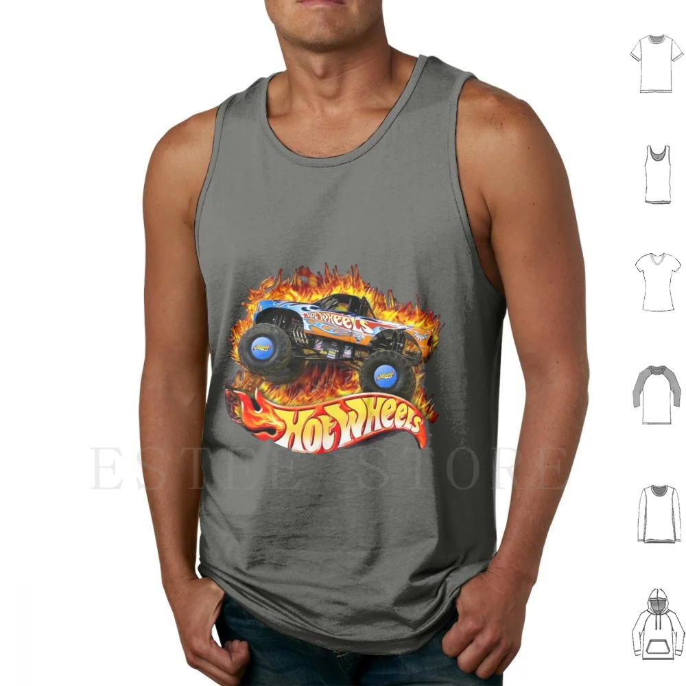 Tank Tops Vest Cars Children Cool Fire Truck Toy Vintage Red Automobile Classic Race Racing Throwback Graphic