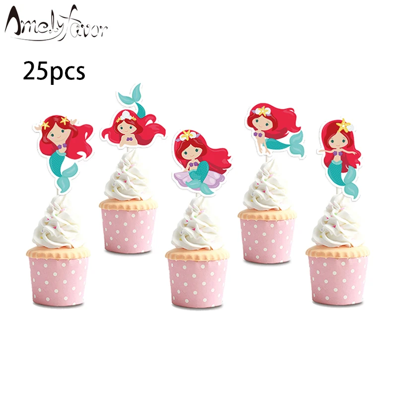 New Pretty Mermaids Theme Party Favor Bags Candy Bags Mermaids Birthday Gift Bags Party Container Supplies 5PCS