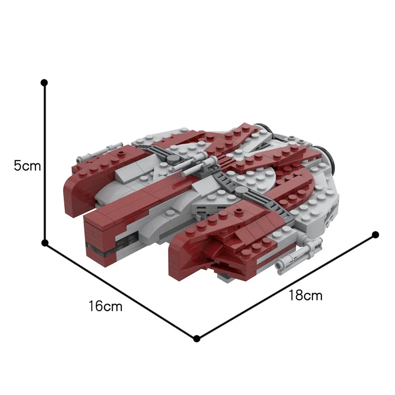 BuildMoc Weapons Space Wars Spaceship Republic Ebon Hawk Building Blocks MOC Weapon Movie Fighter Airship Brick Toy For Children