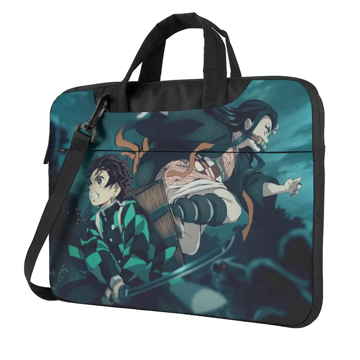 Imagem -01 - Demon Slayer Laptop Bolsa Case de Proteção Vintage Computer Bolsa Bicicleta Crossbody Laptop Pouch demon slayer laptop bolsa case de protecao vintage computer bolsa bicicleta crossbody laptop pouch 01