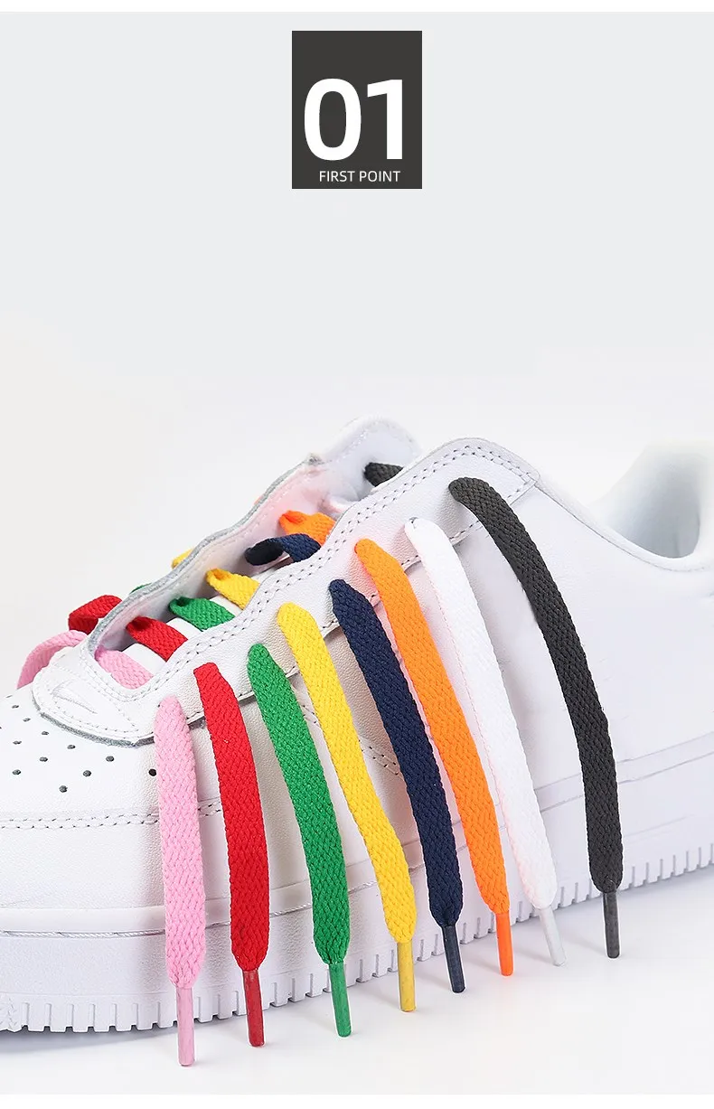 1 Paar flache Schnürsenkel, klassische Schnürsenkel, passend für modische, einfarbige Sportschuhe, lässige Unisex-Schnürsenkel, Schuhzubehör – Detail 5