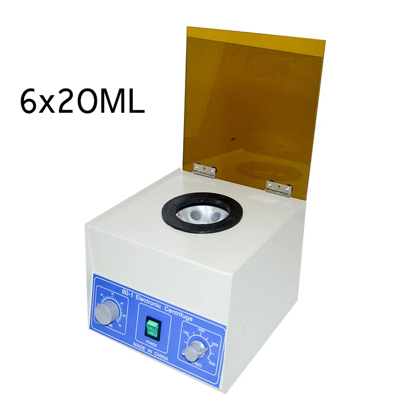 

6x20ml Desktop Laboratory Centrifuge Electric Medical Lab Centrifuge 4000rpm low-speed fat beauty PRP serum separator 80-1