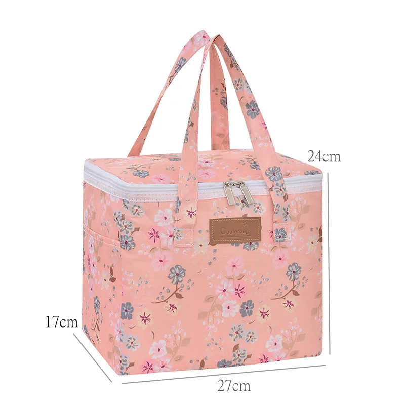 Large Capacity Insulated Lunch Box Bag Oxford Cloth Waterproof Portable Picnic Bento Thermal Cooler Bags Food Storage Container