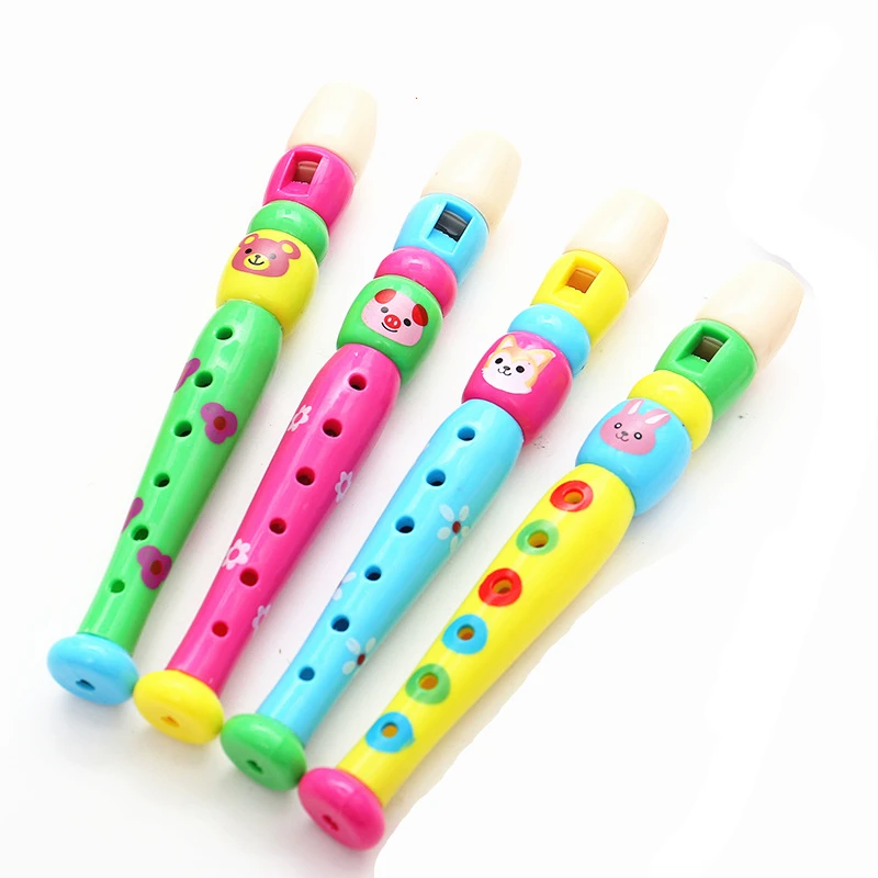 Orff Instruments Flute Children's Piccolo Early Education Toys 20cm Length Colorful Plastic 6-hole Clarinet Musical Instruments