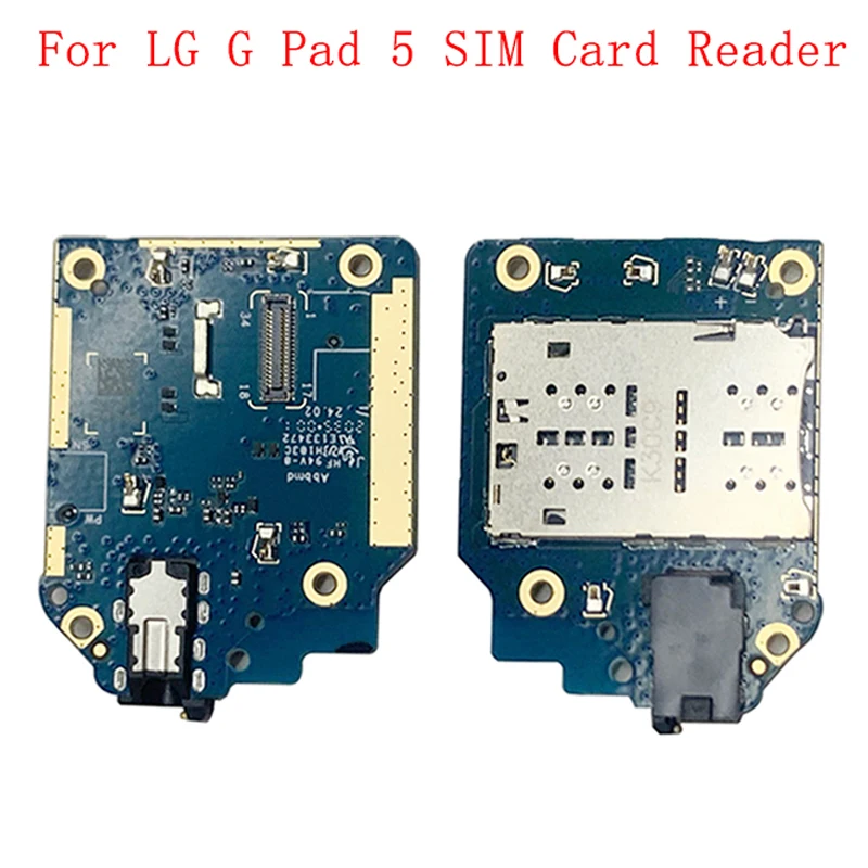 

Sim Card Reader Pins Tray Slot with Headphone Jack For LG G Pad 5 10.1 T600 Sim Card Reader Board Flex Cable Repair Parts