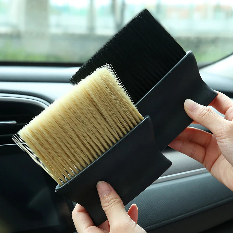 ABS Fine fiber Car Cleaning Brush Air Conditioner Vent Slit Brush Dusting Blinds Keyboard Cleaning Brush Interior Accessories