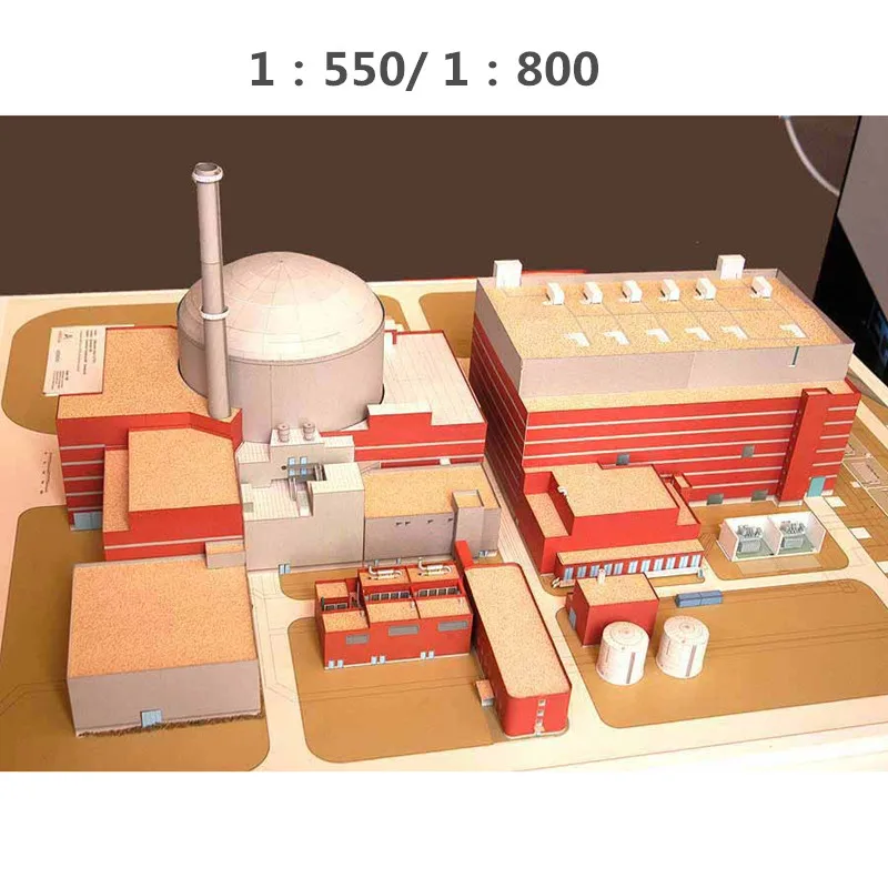 

1:550/1:800 Scale Handmade Nuclear Power Plant Model Paperboard Model for Sand Table Model