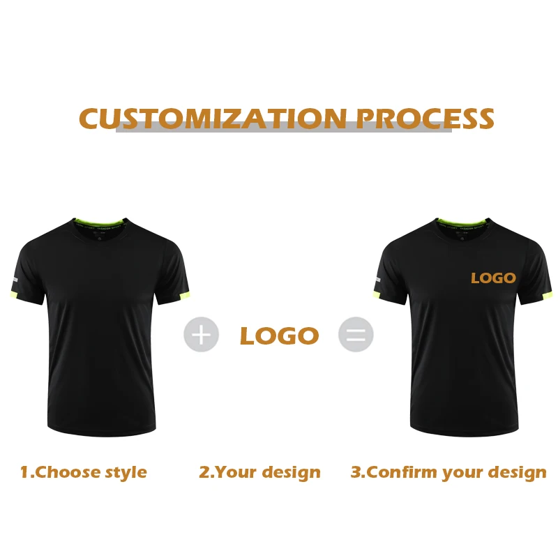 Quick-Drying Round Neck T-Shirt Custom Sport T-Shirt Logo Embroidery Printed Pattern Design