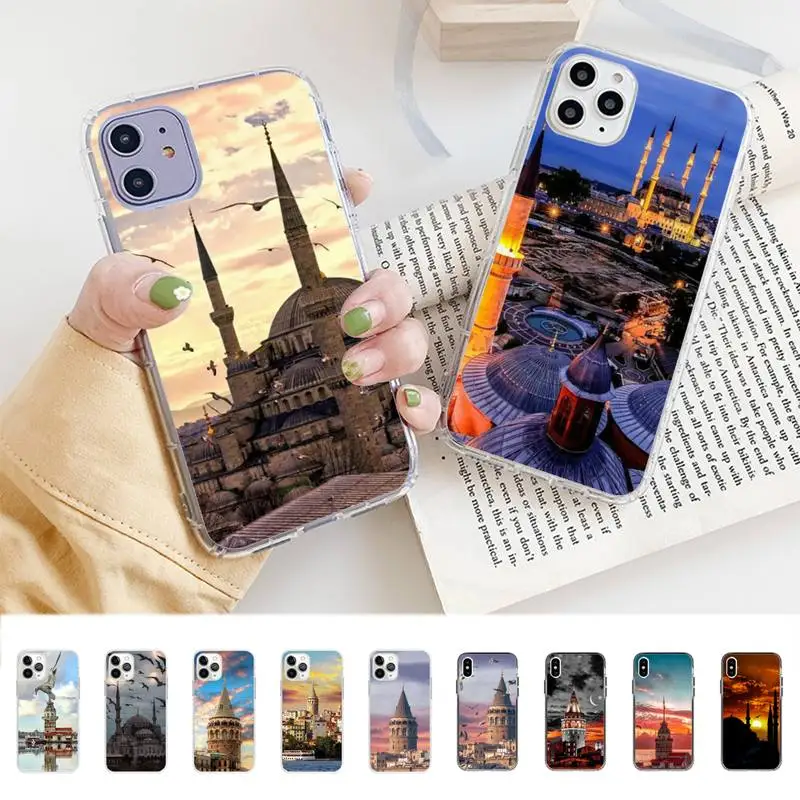 FHNBLJ Turkey Istanbul Sceneary Building Phone Case for iPhone 11 12 13 mini pro XS MAX 8 7 6 6S Plus X 5S SE 2020 XR case