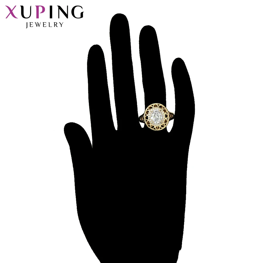Xuping Big Engagement Ring for Women Jewelry Wedding New Arrival Rose Gold Color Plated Gifts Wholesale 16107