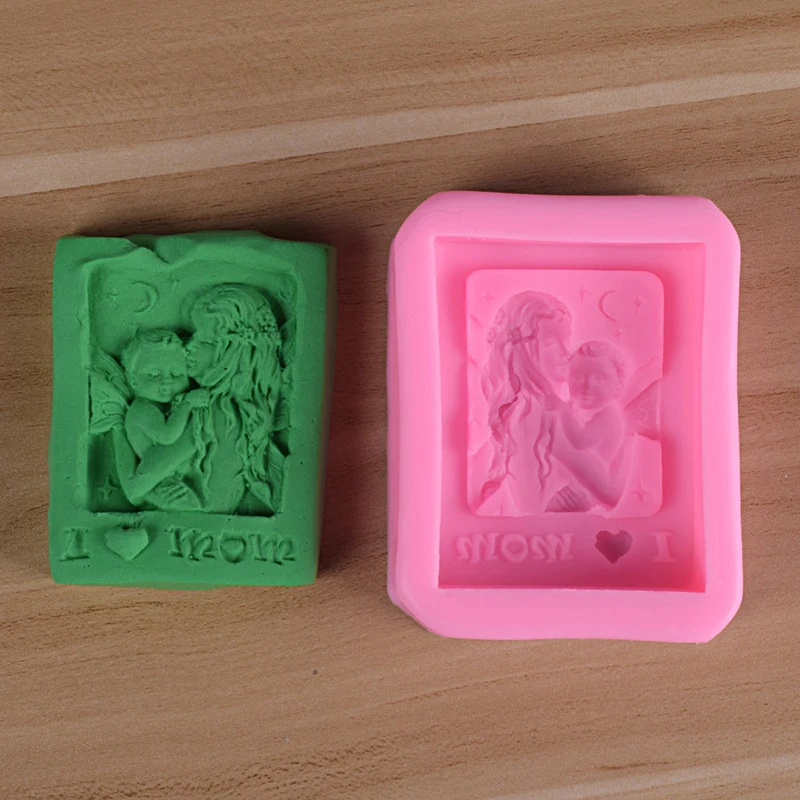 Baby Mother Silicone Soap molds baby soap Love Mom Craft Art Silicone Soap Mold Craft Molds Art Silicone Soap Craft Molds DIY