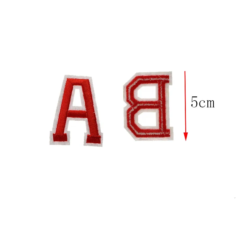 1pc English Letters Big Red 26 Mixed Embroidery Patch DIY Decorative Clothing Applique Delicate Embroidery Letter Stickers