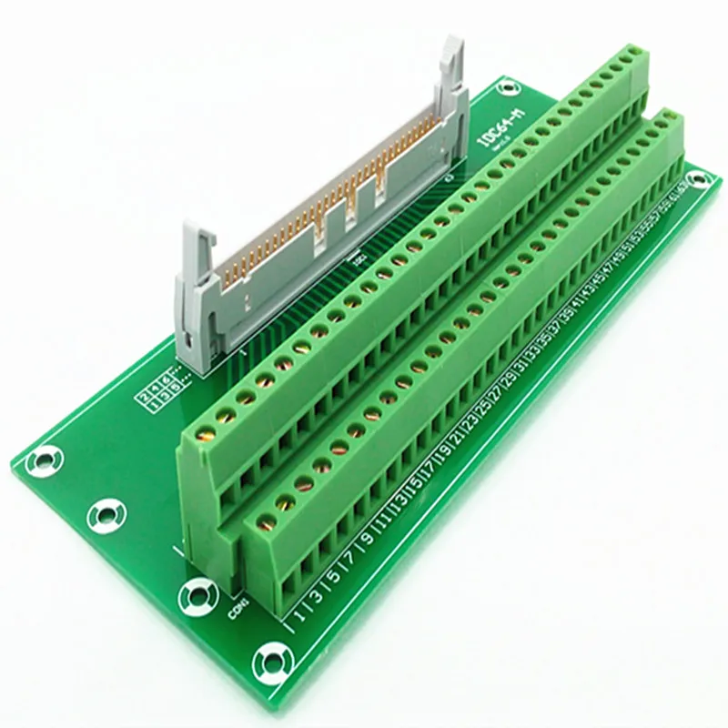 

IDC64 2x32 Pins 0.1" Male Header Breakout Board, Terminal Block, Connector.