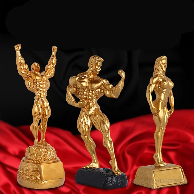 

European Bodybuilding Competition Trophy, Muscle Man, High-End Character Sculpture Decoration, Fitness Trophy Customization