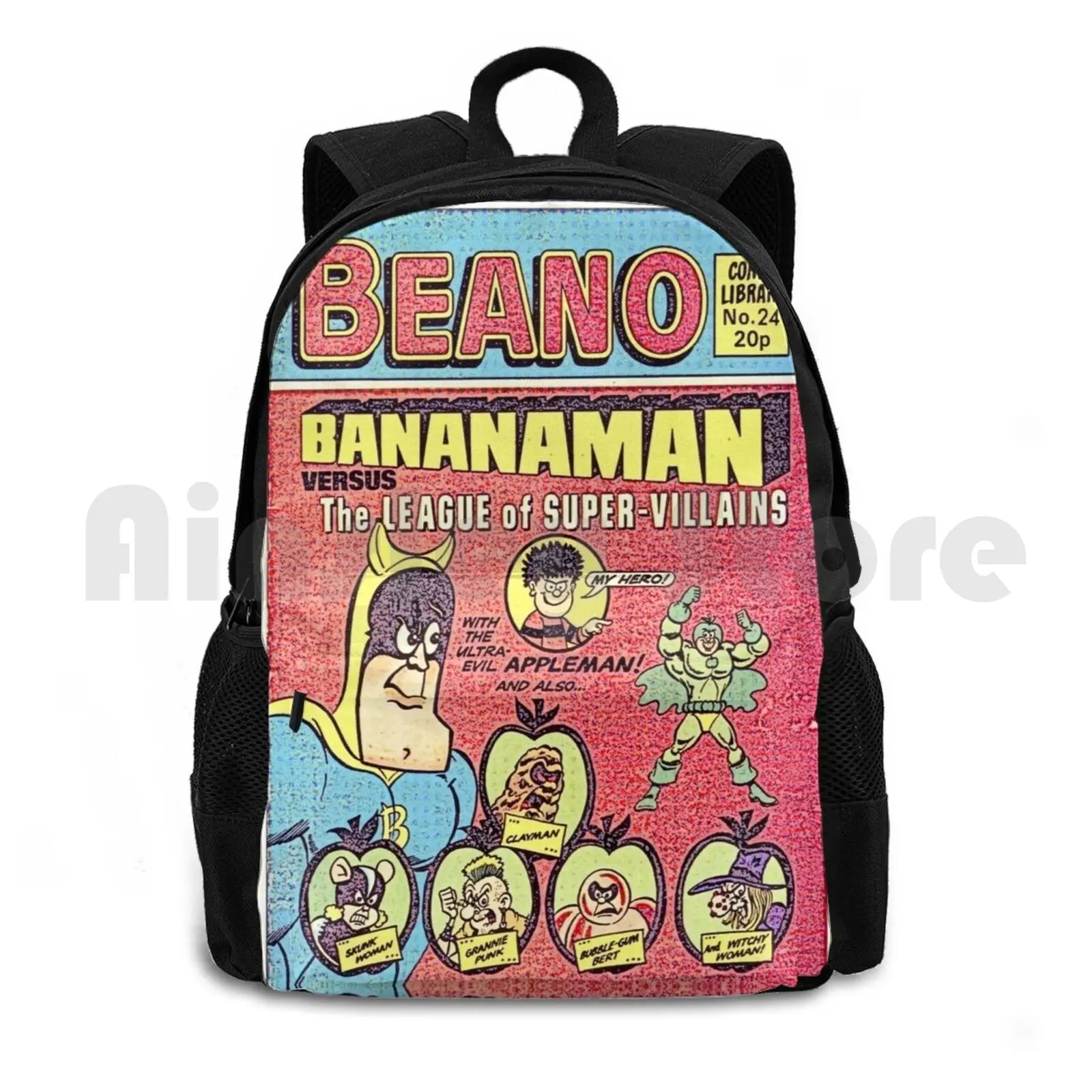 

Banana Beano Bams уличный походный рюкзак для верховой езды, скалолазания, спортивная сумка, поп-мультфильм, анимация, детский комический эскиз, британский