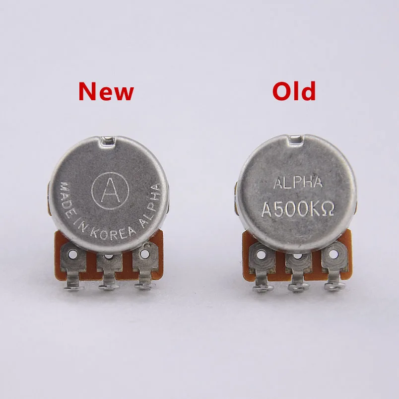 【Made in Korea】Alpha Brass Shaft  Potentiometer(POT) For Electric Guitar Bass A250K/B250K/A500K/B500K