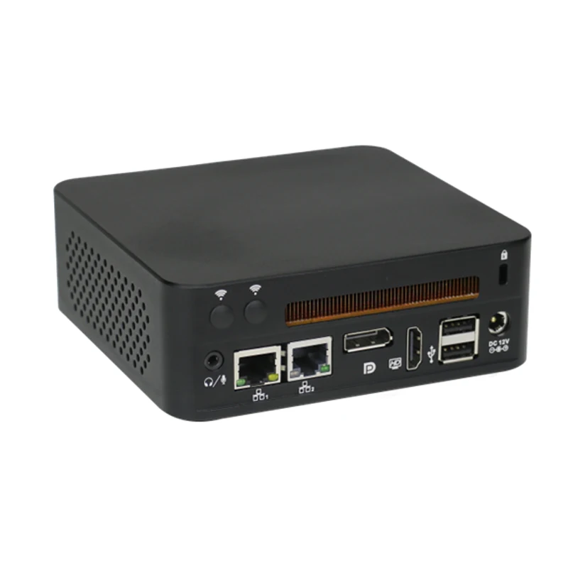 Newest Fanless Mini PC Quad Core i7 8550U i5 8250U with DP HDMI Dual LAN Mini Desktop Computer windows10 HTPC pakage pc