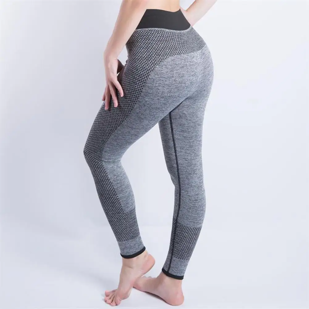 Leggings estivi da donna blocco tinta unita Hip Lift Running Gym Leggings elasticizzati traspiranti pantaloni da donna Slim Fit