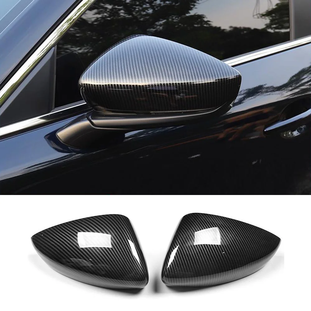 For Mazda Cx-30 Cx30 2020  2021 Car Body SIDE DOOR REARVIEW MIRROR COVER STICKER TRIM Car-styling ABS Carbon Print Auto Parts