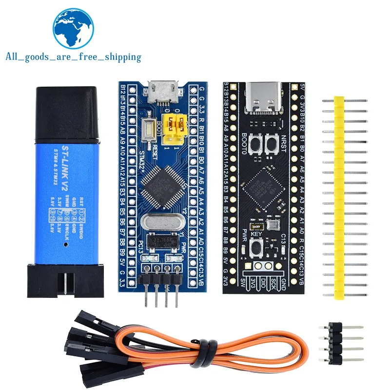 TZT STM32F103C8T6 CH32F103C8T6 ARM STM32 Minimum System Development Board STM32F401 STM32F411 + ST-LINK V2 Download Programmierer – Detail 1