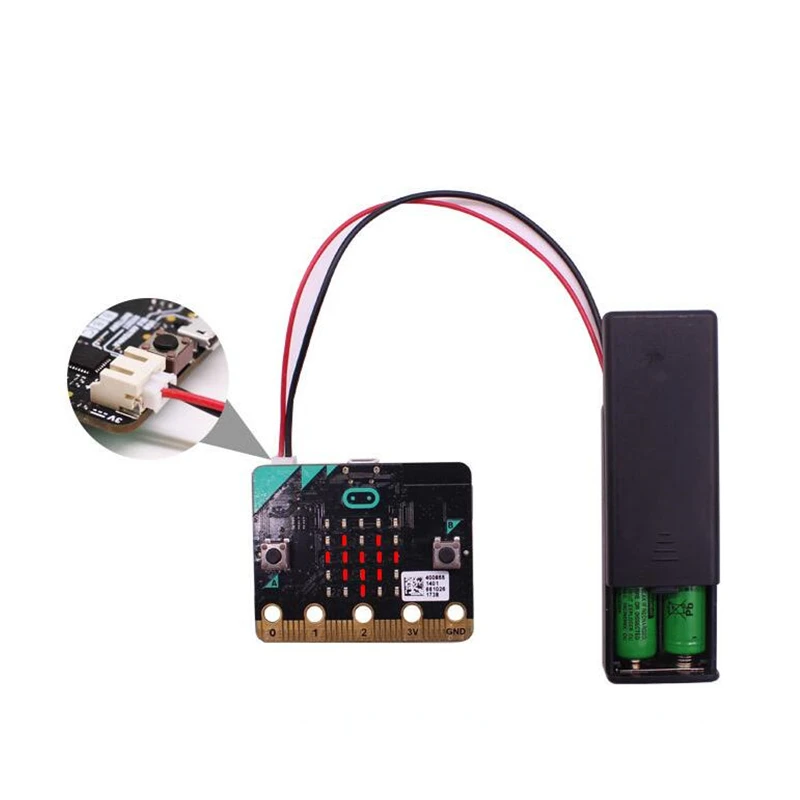 2pcs/lot Micro:bit Battery Holder Case Battery Cover Box Shell 3V PH2.0 Interface for Microbit AAA Batteries with 158MM Cable