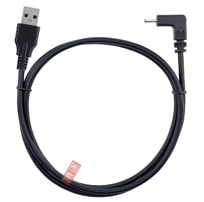 Câble de données droit coudé type-c vers USB3.0 mâle, angle droit de 90 degrés, câble de chargement 10G, 1M, 1M