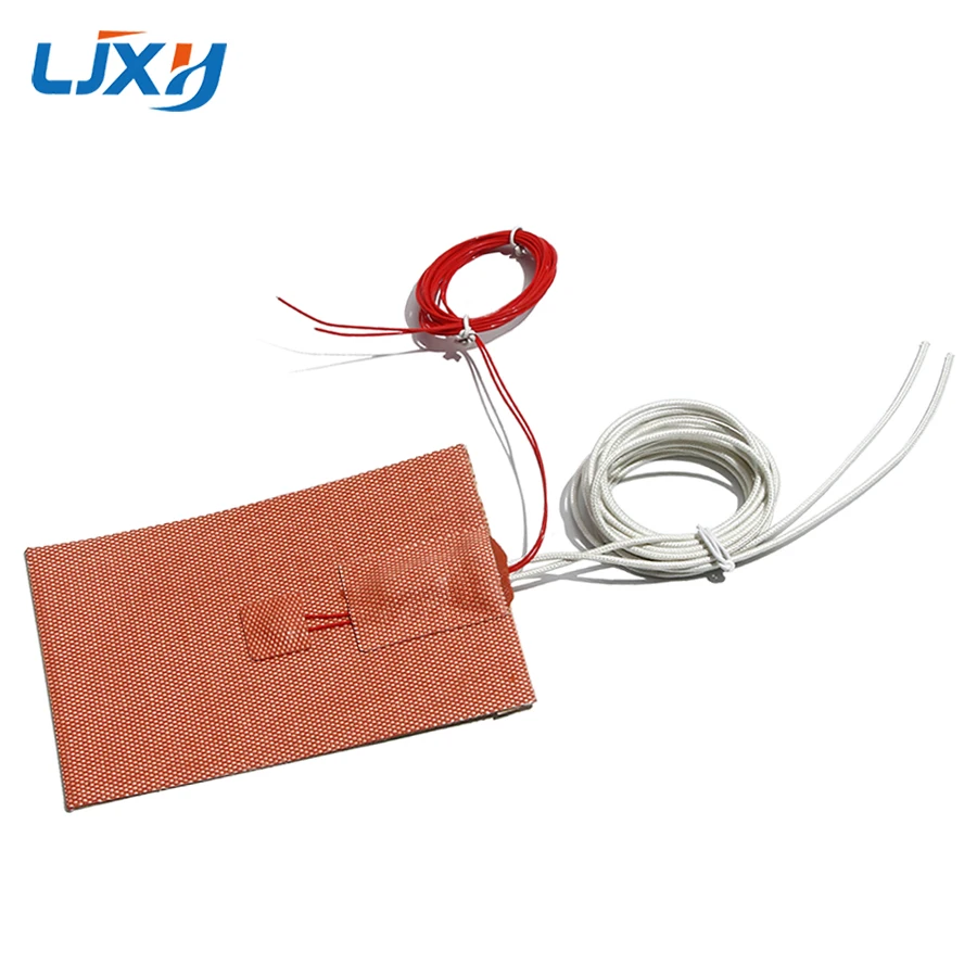 

LJXH 310/330/350mm High Temperature Resist NTC 100K Thermistor Silicone Rubber Heating Pad Polyimide Film 3D Printer Heater