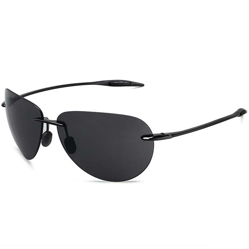MAXJULI męskie okulary przeciwsłoneczne klasyczne UV400 moda sporty do jazdy nietłukące się owalne bez oprawek męskie damskie TR90 ramka okulary przeciwsłoneczne 8008
